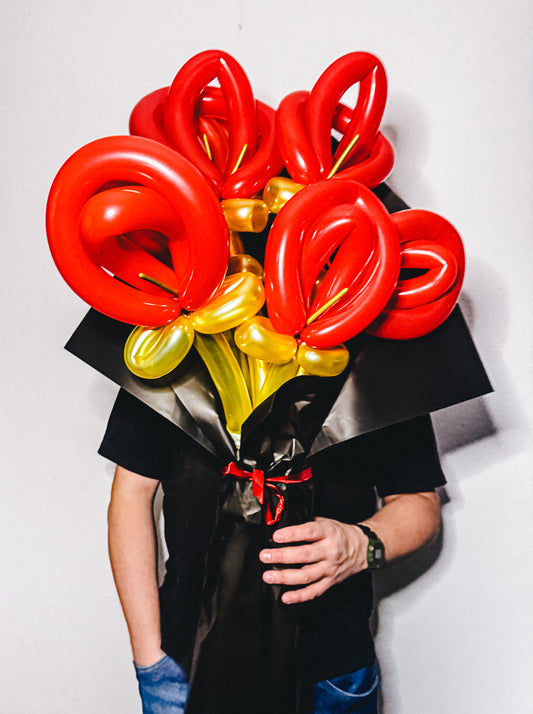 Calla Lily Balloon Bouquets - Garnet Splash