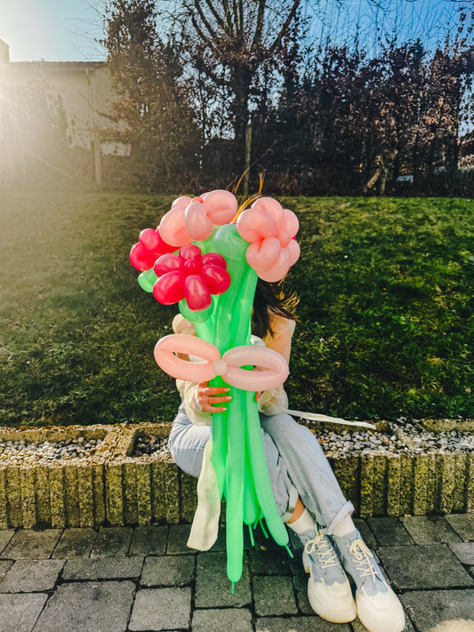 Букеты из Шаров - Ромашки - "Нежно-розовые"