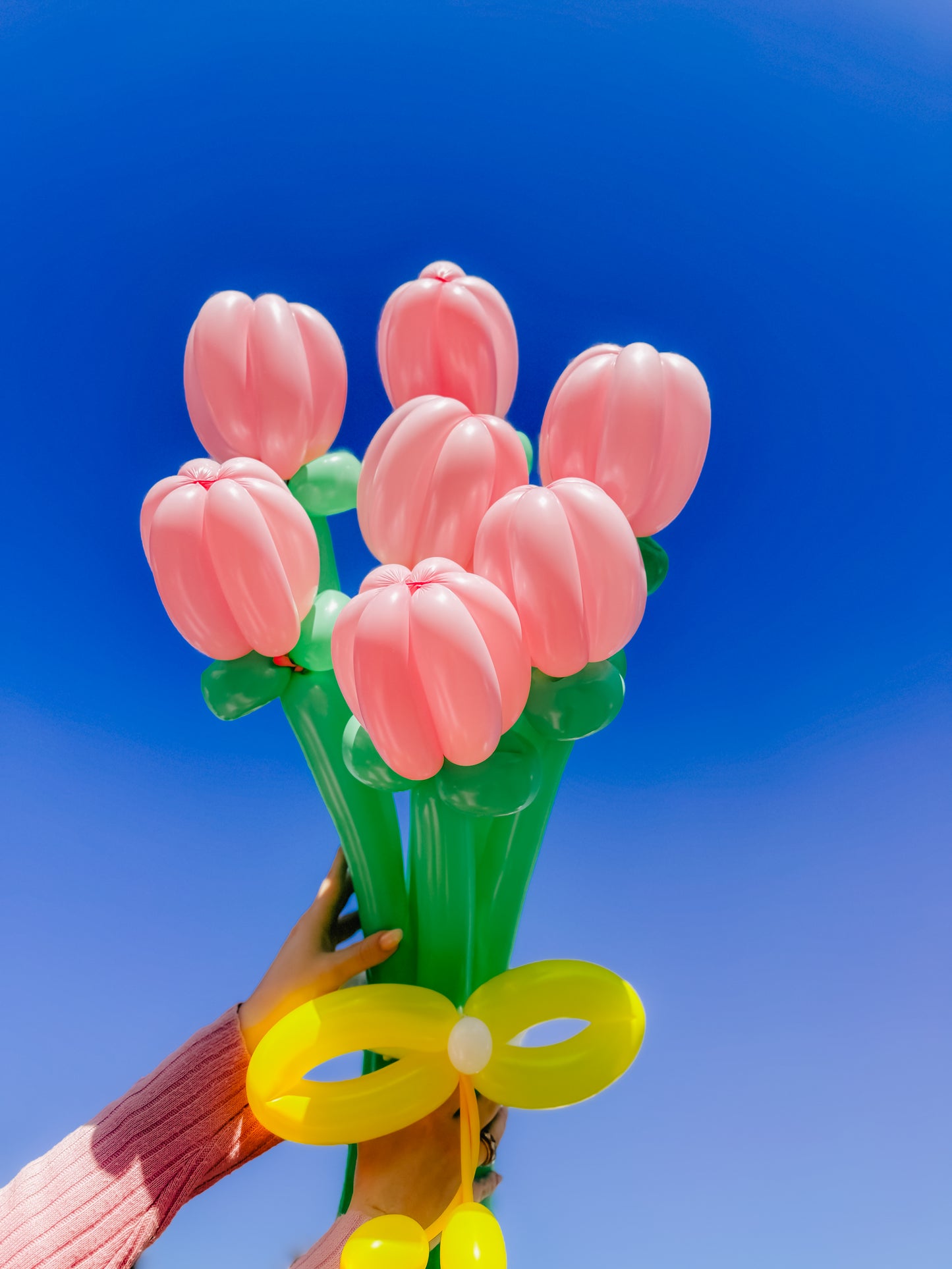 Bouquets of Balloons - Pink Tulips - Girls are delighted