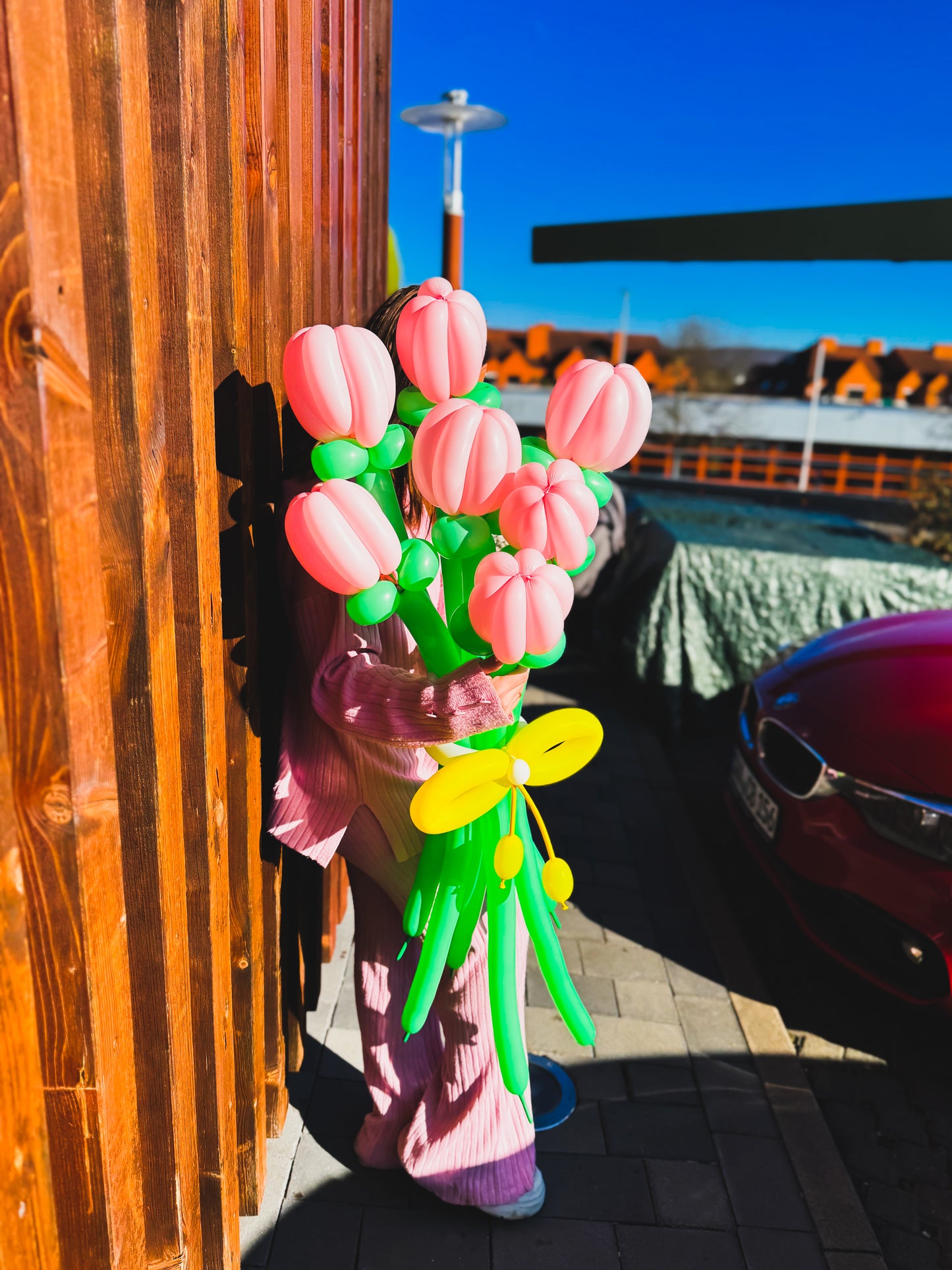 Bouquets of Balloons - Pink Tulips - Girls are delighted