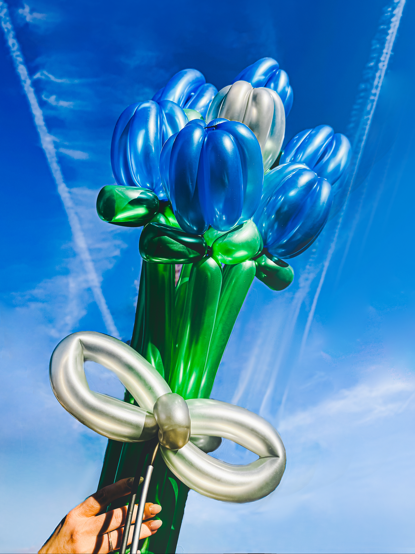 Balloon Bouquets - Tulips - Blue Galaxies