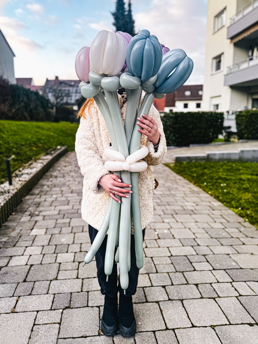 Букеты из Шаров - Тюльпаны - "Пудровые мечты"